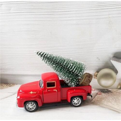 Christmas Trucks Ornaments Christmas Gifts for Kids Transporting Xmas Tree Christmas Decoration for Home 2022 New Year Gift Noel