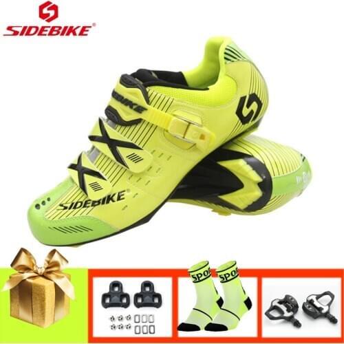 SIDEBIKE Cycling Shoes Sapatilha Ciclismo Men Sneakers Women road Bike Shoes Self-Locking Superstar ultra-light riding bike shoe