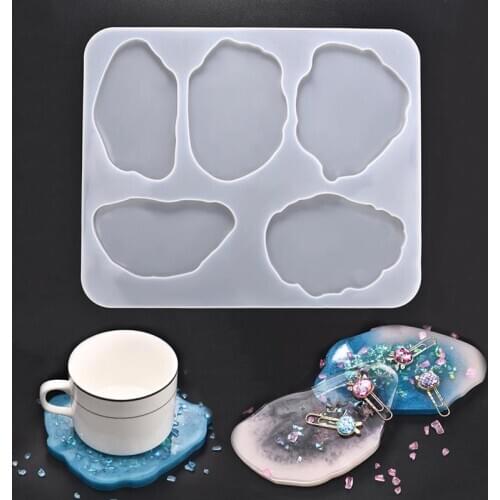 Silicone Coaster Molds Resin Jewelry UV Epoxy Pressed Flower Irregular Cloud Shape Molds For Jewelry Making Tools DIY Craft