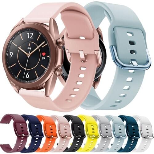 Silicone Wristwatch Strap Watch Band Belt 41mm/45mm for Samsung Galaxy Watch3 Accessories