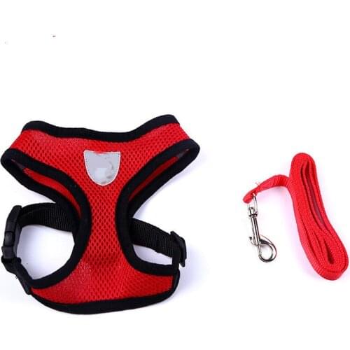 Dogs Puppy Collar Cat Pet Dog Chest Strap Leash Pet supplies Adjustable Soft Breathable Dog Harness Nylon Mesh Vest Harness