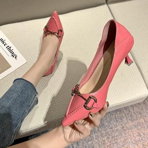 New Hot Sell Classic Women Shoes Pointed Toe Pumps Patent Leather Dress High Heels Boat Party Wedding Zapatos Mujer Red Wedding