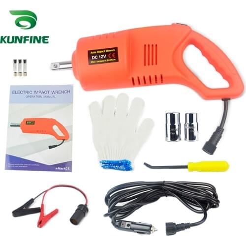 KUNFINE Electric Wrench Impact Socket Wrench DC12V Max.Torque 480N.M Hand Drill Installation Power Tools