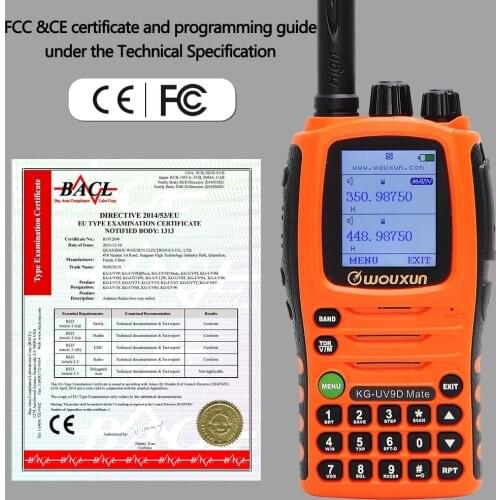 Wouxun KG-UV9D Mate 10W High Power 3200mAh 7band(AirBand) Repeater Walkie Talkie Upgrade KG-UV9D Plus Ham Radio+Tactical Antenna