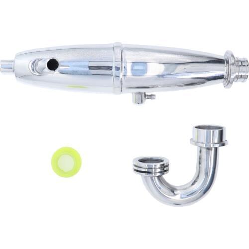 1/8 Aluminum Side Exhaust Joint Tubing for 081009 BQ004 HSP Nitro RC Car Buggy Truck 21/26/28 Mmethanol Engine