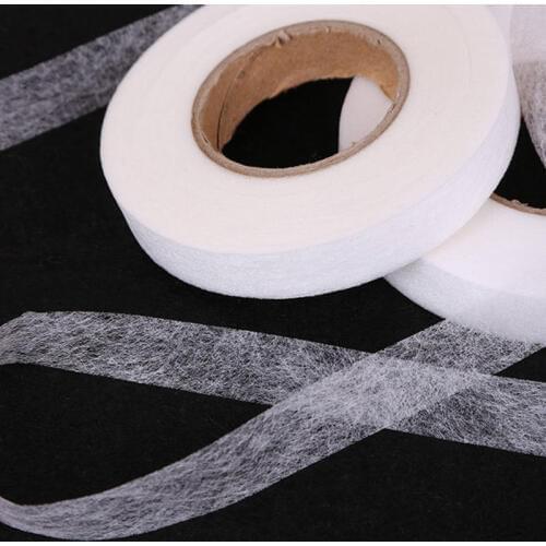 1.2/1.5/2cm Wide About 63m long Non-woven Interlinings Double-sided Adhesive Lining Iron On Craft DIY Supply 1PC (1Roll=1PC)