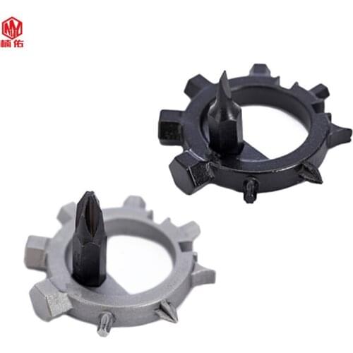 1PCS Multifunctional Stainless Steel Screwdriver Hexagon Screwdriver Outdoor Keyring Bottle Opener Bicycle Adjustment Tool