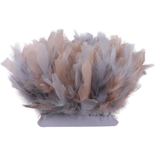 1 Yard Fluffy Real Turkey Feathers Trim Fringe Width 10-15 CM Decor feathers for Wedding Dress Decoration Sewing Crafts Ribbon