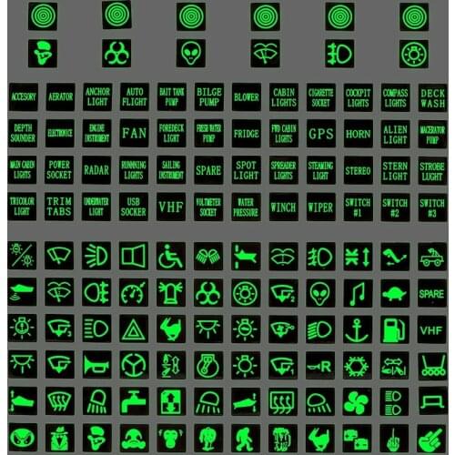 120 Sticker Rocker Switch Label Decal Circuit Panel Luminous Sticker For Car Marine Boat Truck Instrument Switches Relays Decor