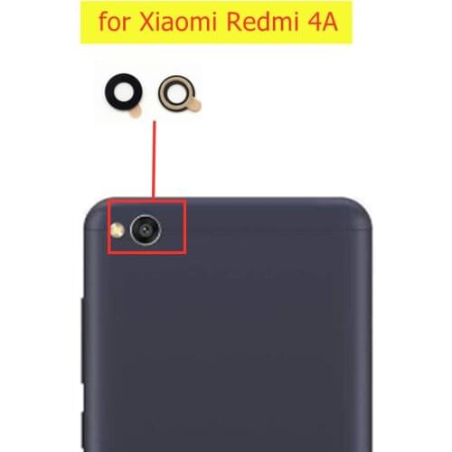 2pcs/lot for Xiaomi Redmi 4A Back Camera Glass Lens Main Rear Camera Lens with Glue Repair Spare Parts