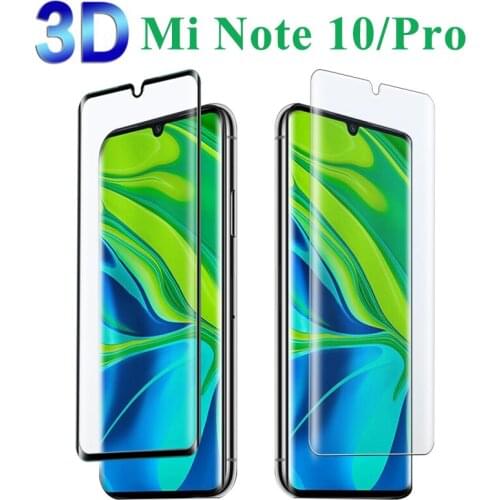 3D Curved Tempered Glass On For Xiaomi Note 10 Pro Ksiomi Not10 10Pro Screen Protector Armored Xiomi Mi Not Note10pro Protective