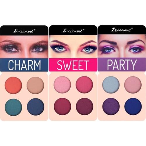 4 Color Matte Eye Shadow Palette Nude Powder Smooth Shimmer Pigments Cosmetics Glitter Eyeshadow Palette Eye Makeup TSLM1