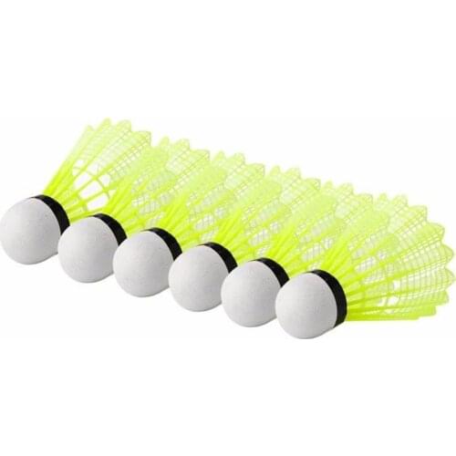 6 Pcs Shuttlecocks Train Yellow Nylon Shuttlecocks Birdies Badminton Ball Outdoor