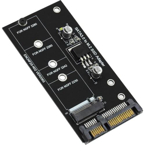 Add On Card M.2 Adapter M2 SATA3 Raiser M.2 to SATA Adapter SSD M2 to SATA Expansion Card B Key for NGFF 30/42/60/80mm