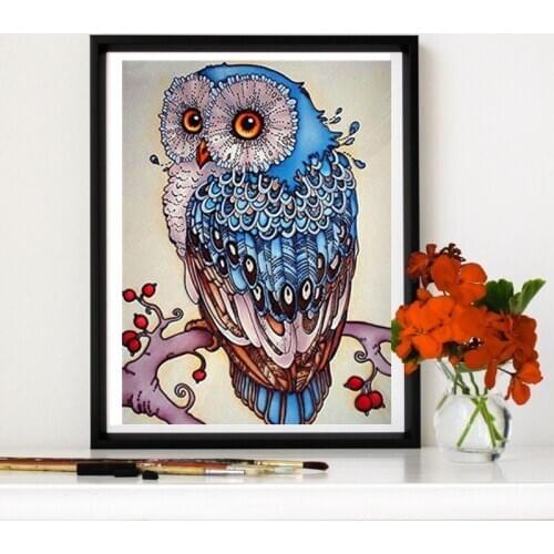 5D DIY Owl Pattern Diamond Painting Full Drill Embroidery Handmade Mosaic 5d Owl Diamond Pantings Cross Stitch Pattern Wall Art3