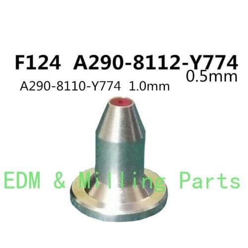 Wire EDM F124 A290-8112-X774 A290-8110-Y774 Ruby Guide Diamond Jet Nozzle 0.5mm 1.0mm For Fanuc Machine a-A/B/C/iA/iB Service