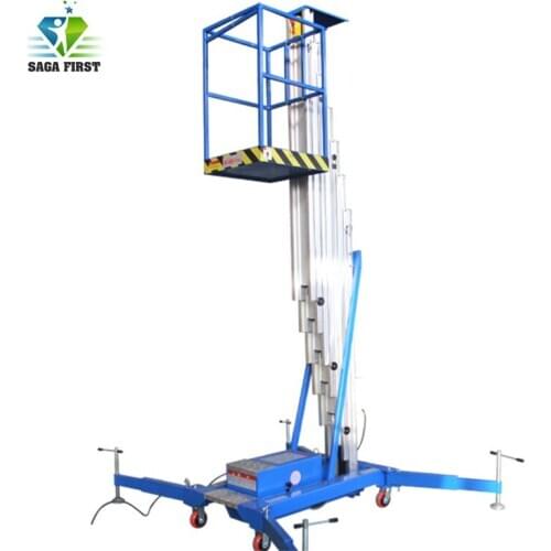 Aluminum Hydraulic Movable Single Mast Aerial Work Platform