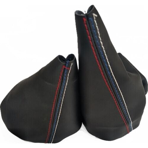 Car Shift Gear Stick Dust-proof Cover Handbrake Handle Faux Leather Cover for BMW E30 E36 E34 E46 Z3 Manual Models