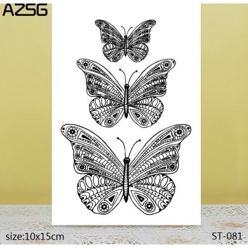 AZSG Transparent big butterfly Clear Stamps/Seals For scrapbooking DIY Card Making/Album Silicone Decoration crafts