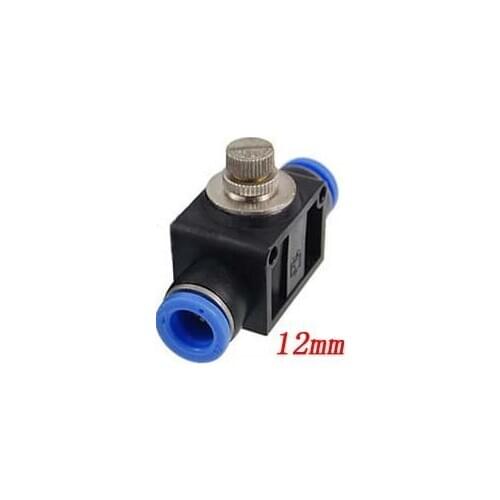 Free Shipping 50PCS/LOT High Quality Push in to Connect Tube Fittings Speed Controller 12mm Plastic