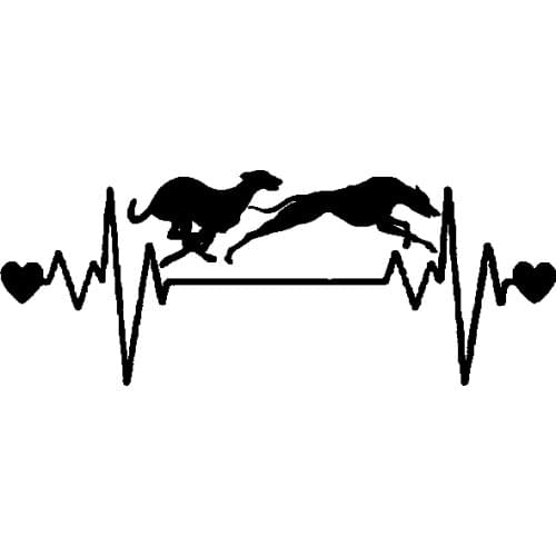 Dawasaru Fashion Racing Greyhound Lifeline Car Stickers Personalized Decals Laptop Motorcycle Auto Accessories PVC,17cm*6cm