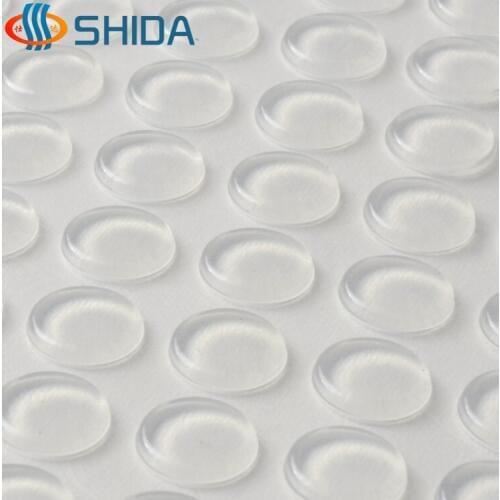 320PCS 11mm x 2mm Silicon rubber Damper Kitchen Cabinet Door Stops Closer Cushion Silicon Rubber Pads White Bumper