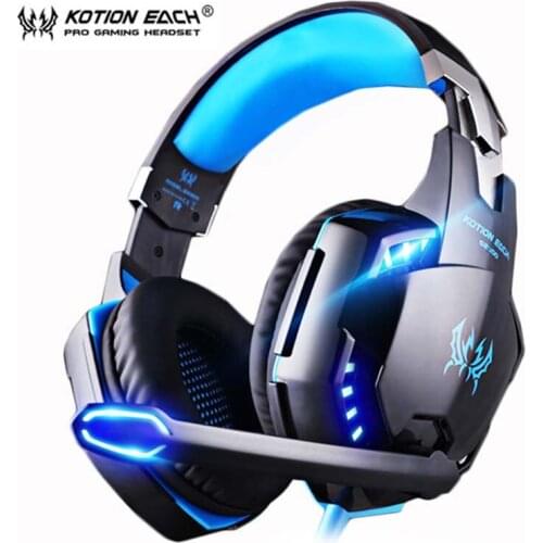 KOTION EACH G2000 Games Headset Deep bass Stereo Casque Wired Game Earphones Gaming Headphones with Microphone for PS4 PC Laptop