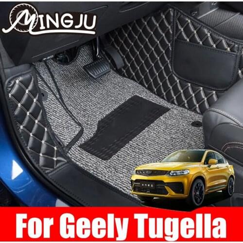 Car Styling Custom Foot Mat For Geely Tugella 2019 2020 2021 LHD Leather Floor Protect Waterproof Pad Internal Auto Accessories