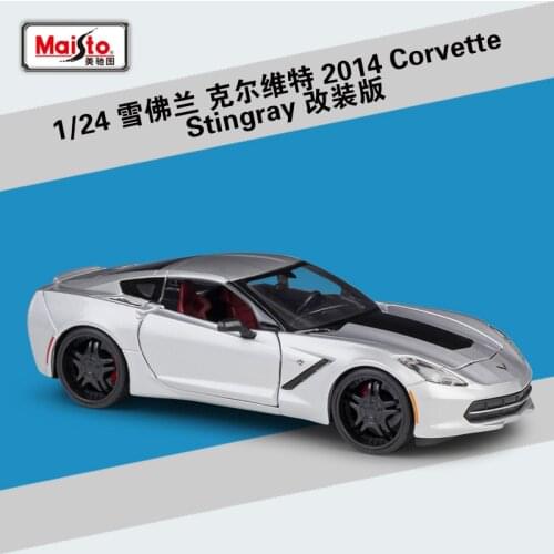 Maisto 1:24 Chevrolet Corvette 2014 Stingray Simulation Alloy Car Model Toy Products Collection Ornaments Gifts