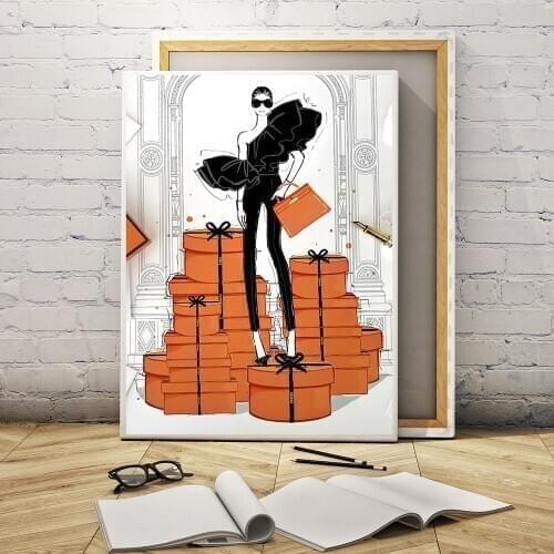 Fashion Wall Art Feature Posters and Prints Nordic Style Decor for Home