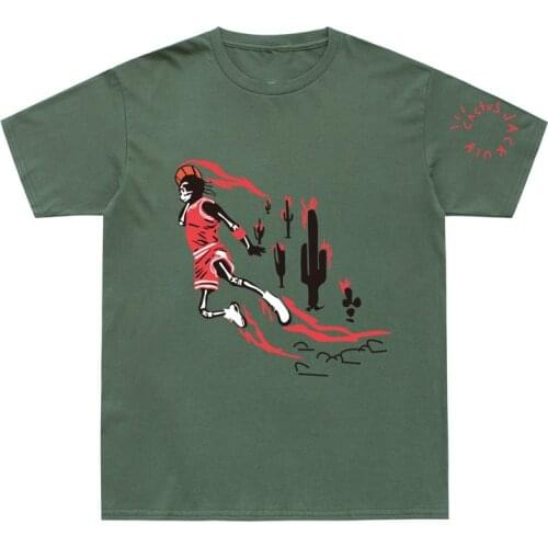 2020 Travis Scotts Hip Hop T-Shirt Cactus Jack Swag Print Funny T Shirts Travis Scott Tshirts Men Cotton O-Neck Tops