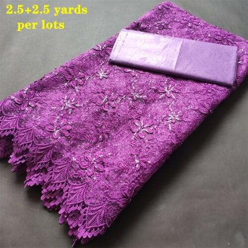 Latest african lace fabric bazin riche african french tulle net lace 2.5+2.5yards bazin riche fabric for dress JL035