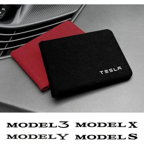 Driver License Holder Cover Car Driving Documents Cards Folder For Tesla Model 3 X S Y P100D Cards Holder Bags Car Accessories