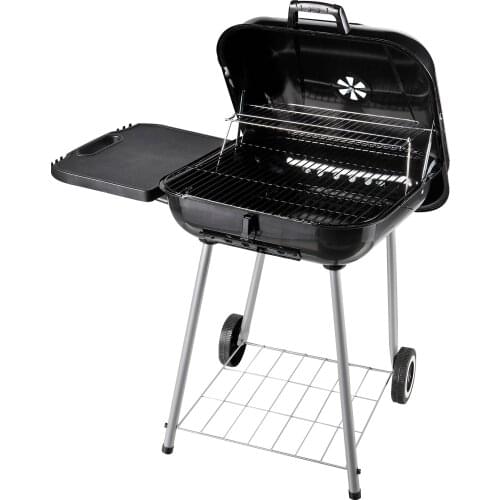 Outsunny BBQ Carbon BBQ multifunctional grill grills with shelves and wheels