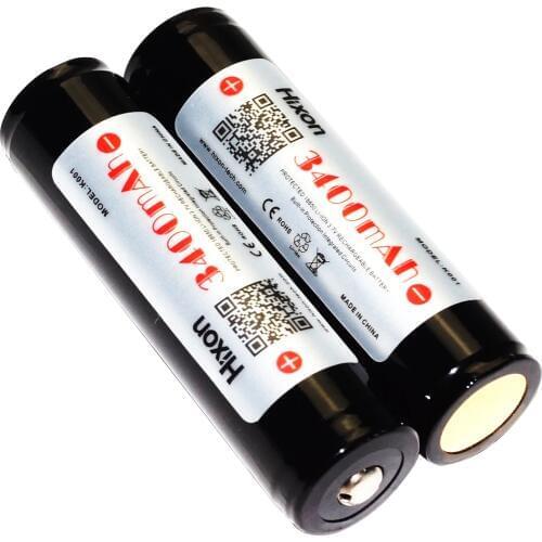 2pc 18650 3400mAh Li ion protected rechargeable battery with original Sanyo cell for Olight M22 M3X S20 A02 NiteCore flashlights