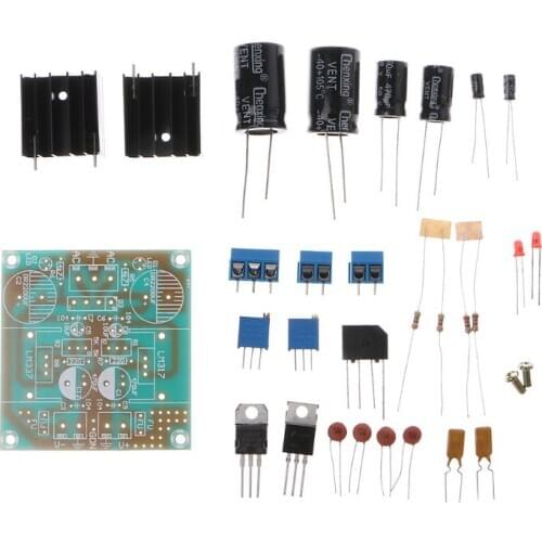 New Fused LM317+LM337 Postive Negative Dual Card Power Adapter Electronic Parts DIY Kit