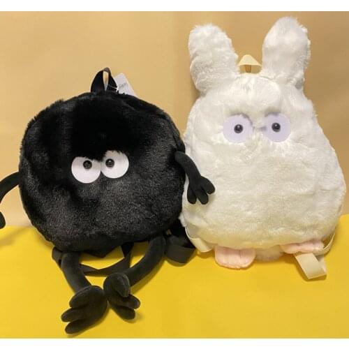 Hayao Miyazaki My Neighbor Totoro Dust Soot Plush Backpack Bag Gift Toy