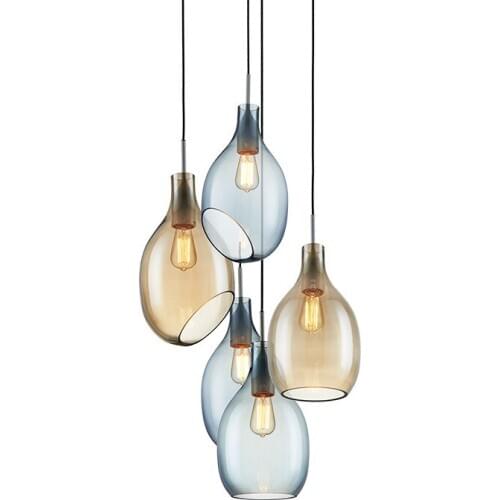Hot Nordic minimalist living room restaurant bedroom villa glass pendant lamp