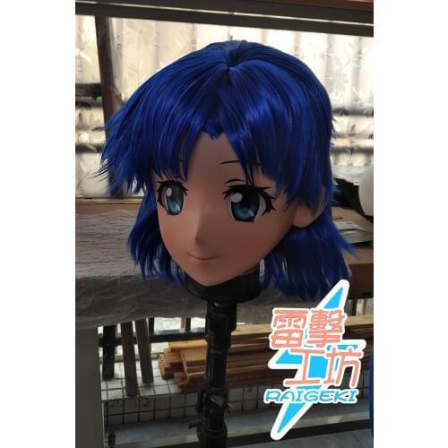 RAIGEKI MAKS 12) Resin 3/4 Head Female/Girl Kigurumi Anime Cosplay Masks Crossdress Japan Role Lolita Crossdresser DOLL BJD Cos