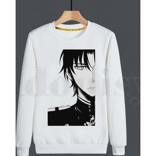 Seraph of The End Anime Hiiragi Shinoa Graphic Spring Autumn Male Casual Hoodies Sweatshirts Mens Hoodies Sweatshirt Tops