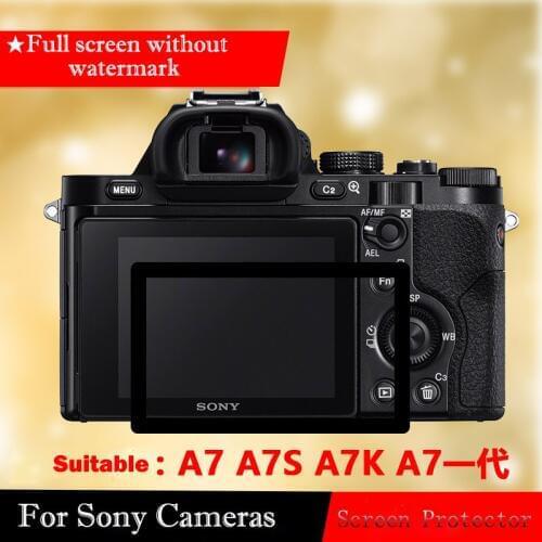 Tempered Glass Screen Protector For Sony A7 A7S A7R A7K Camera Film Tempered Film ILCE-7 all Black edge Un-watermark LCD Screen