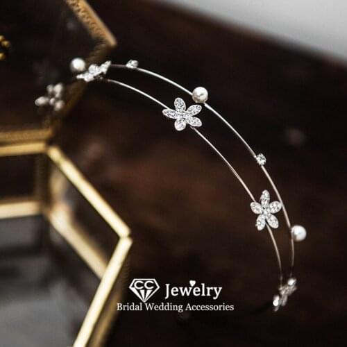 CC Women Hairbands Wedding Accessories Engagement Jewelry Bridesmaids Headdress Romantic Hair Hoop Princess Hairwear DIY HS81