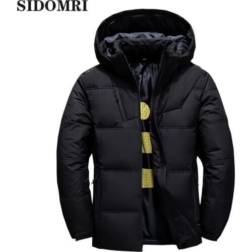 Winter Down Jackets Men Warm Hooded Winter Outerwear Smart Casual White Down Coats Male Padded Jacket High Quality