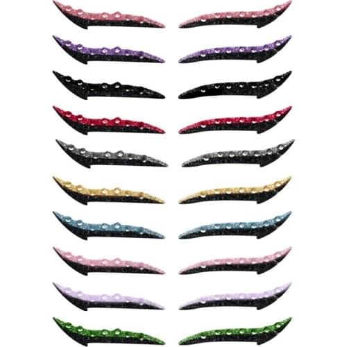 10 PAIRS Glitter Eyeliner Stickers Waterproof Makeup Stickers Eyeliner Tape Beauty Eyeliner Sticker Eye Cosmetic Makeup Tool