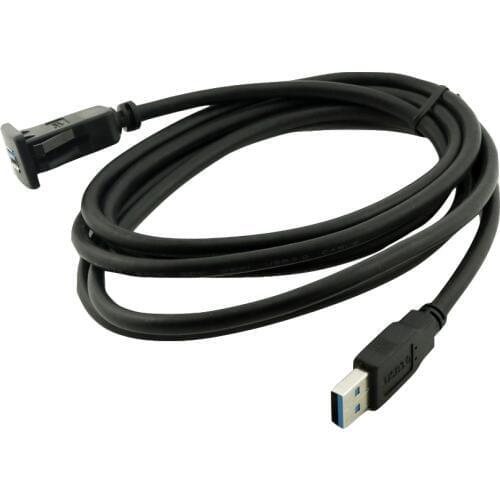 10x Car Dashboard Flush Mount USB 3.0 A Socket Male to Female Extension Lead Panel Cable Cord 1m/2m