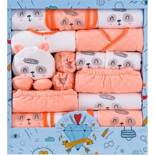 18 piece/lot Newborn Baby Boy Girl Clothes Infant Summer Autumn Clothes Soft Underwear Toddler Clothing Hat Bibs Set 100% Cotton