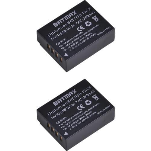 2Pcs NP-W126 NP W126 NPW126 Battery for Fujifilm X-E1 XE1 X-E2 XE2 X-A1 X-M1 X-M2 X-T1 XT1 X-Pro1 XPro1 HS33 HS30 HS50 EXR