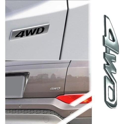 3D Metal Sticker 4WD Emblem 4X4 Badge Decals For Honda Civic Mitsubishi Accord Vitara Lada Grand CRV Swift Outlander Q8H