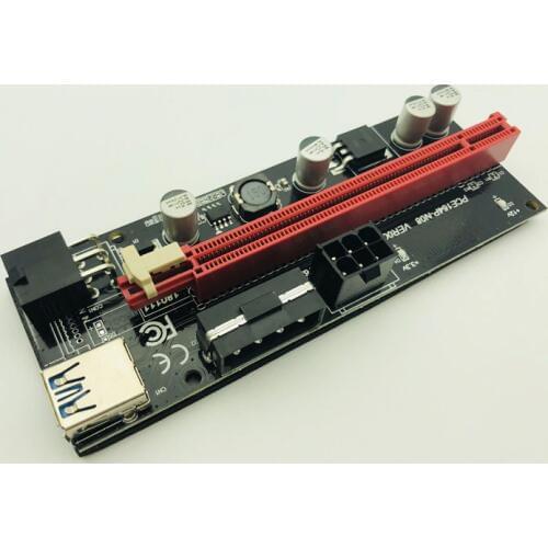 60CM VER009S PCI-E Riser Card 009S PCI Express 1X 16X 4Pin 6Pin SATA Molex Power USB 3.0 Cable for ETH EOS Bitcoin Miner Mining