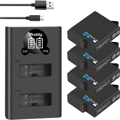 1680mAh battery GoPro Hero5 hero6 hero7 black Bateria Akku for GoPro hero 5 6 7 Hero5 AHDBT 501 battery+LED USB Charger